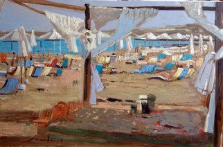 Raida Must: 'raidamust', 2008 Oil Painting, Beach. 