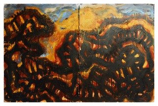 Charles Rajkovic: '2013 013', 2013 Mixed Media, Landscape. Painted on 620gms 100% rag paper  ...