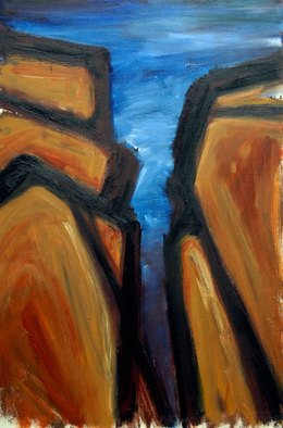 Charles Rajkovic: 'Cape Breton Irish Cove', 2010 Oil Painting, Abstract Landscape.   Painted in oil on linen, ground with gesso...