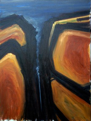 Charles Rajkovic: 'Cape Breton Mabou', 2010 Oil Painting, Abstract Landscape. Painted on linen, ground with gesso  ...