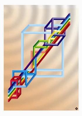 Dmitry Rakov: 'Rainbow ', 2002 Computer Art, Optical. IMP- ART ( Impossible Art) Stule ...