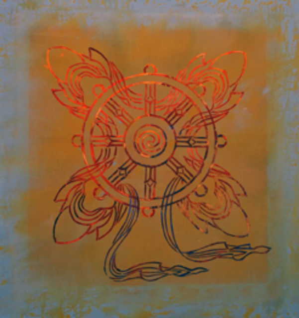 Ram Thorat  'Buddha Wheel', created in 2011, Original Painting Acrylic.