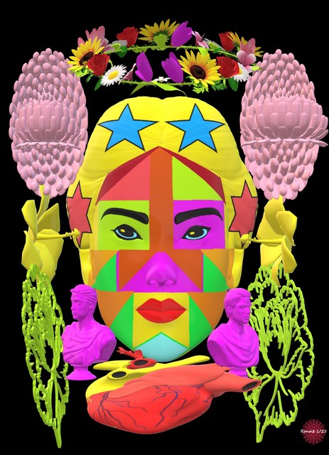 Artist Norocel Traian Nicolaina. 'Juego Con Corazon' Artwork Image, Created in 2020, Original Digital Art. #art #artist
