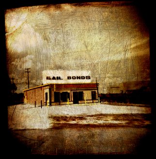 Reuben Njaa: 'Bail Bonds Rio Grande City Texas', 2007 Color Photograph, Abstract Landscape.  Memento of the Absent ...