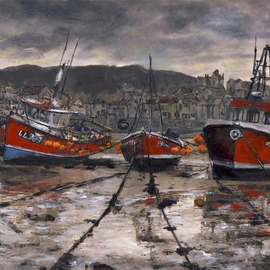 Staithes Low Tide By Randy Sprout