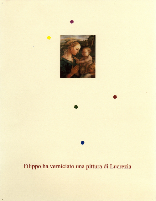 Robert Arnold  'Filippo Ha Verniciato Una Pittura Di Lucrezia', created in 2006, Original Printmaking Monoprint.
