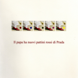Il papa ha nuova pattini rossi di Prada By Robert Arnold