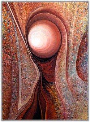 Freydoon Rassouli: 'orbiting muse', 2014 Mixed Media, Islamic. A cosmic abstract, inspirational space painting with Light by Freydoon Rassouli...