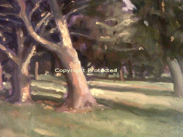 Artist Ron Anderson. 'Summer In Franklin Park' Artwork Image, Created in 2011, Original Painting Oil. #art #artist