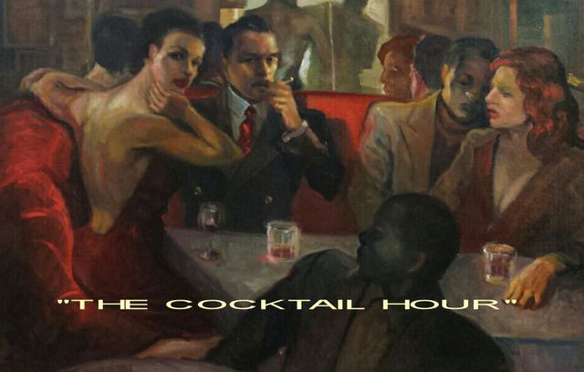Ron Anderson  'The Cocktail Hour', created in 2014, Original Painting Oil.