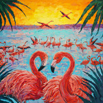 flamingo lake By Irina Redine