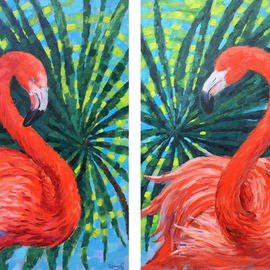 scarlet flamingos By Irina Redine