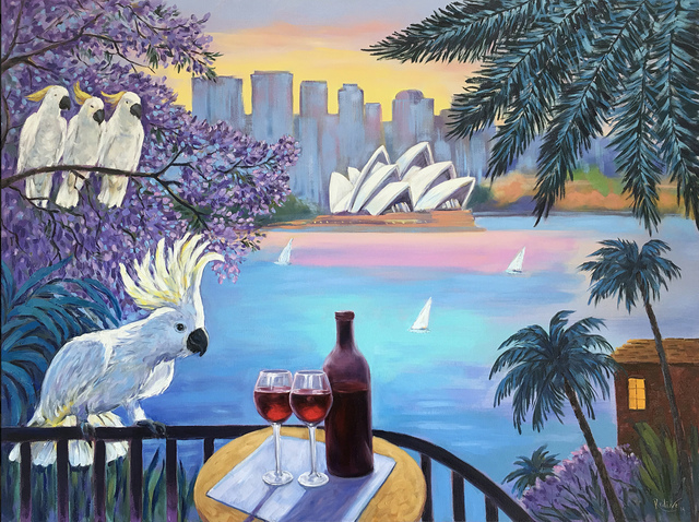 Irina Redine  'Sydney Holidays', created in 2019, Original Painting Oil.
