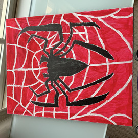 Reese Gould: 'spiderman', 2020 Other Painting, Cartoon. Artist Description: This art work is a painting of a Spider- Man uniform ...