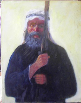 Gerald Wolfert: 'abraham', 2013 Oil Painting, Biblical.  portrait       ...