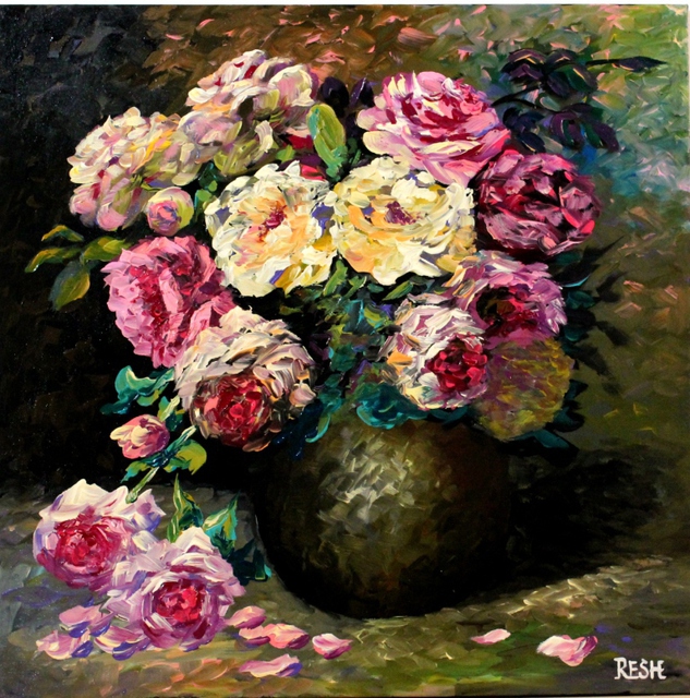 Artist Yosef Reznikov. ' Bunch Of Flowers ' Artwork Image, Created in 2013, Original Painting Other. #art #artist