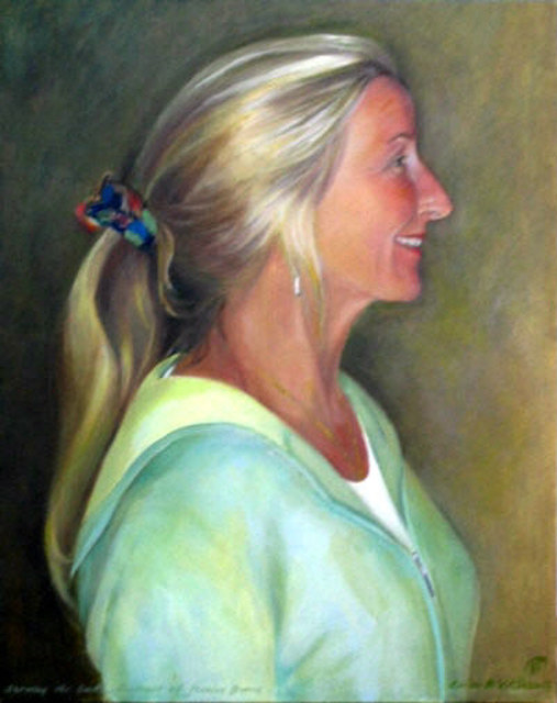 Luisa Cleaves Luisa F. V. Cleaves Gallery  'Jeanine Burns', created in 2005, Original Watercolor.