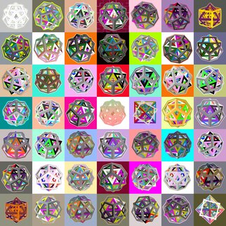 Ricardo Morin: 'platonic interactions', 2023 Digital Art, Geometric. 