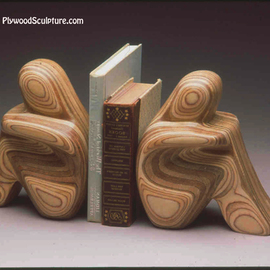 Robert Hargrave: 'Figurative Bookends', 2015 Wood Sculpture, Home. Artist Description:  Bookends...