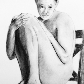 Ricardo Saraiva Artwork Nude, 2016 Charcoal Drawing, Nudes