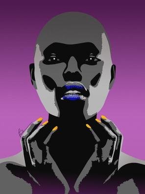 Richard Brown: 'AFRICAN WOMAN', 2012 Digital Art, Abstract Figurative.    30x40 digital airbrush painting on canvas   ...