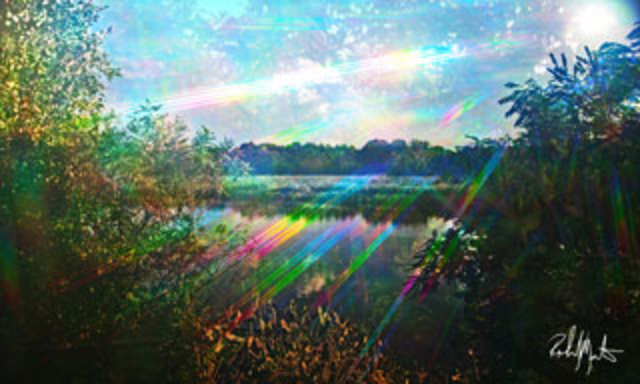 Artist Richard Montemurro. 'Creek View' Artwork Image, Created in 2012, Original Computer Art. #art #artist