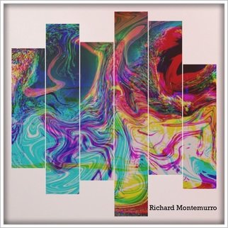 Richard Montemurro: 'abstract 211', 2019 Computer Art, Abstract. abstract, computer art, free form, art, Painting, expressive artA four panel Computer Painting on Art Board. ...