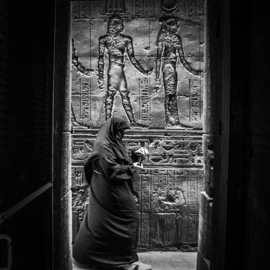 Richard Peterson: 'hieroglyphics', 2019 Black and White Photograph, Urban. Artist Description: Photo taken in the temple of Horus, Edfu  Egypt ...
