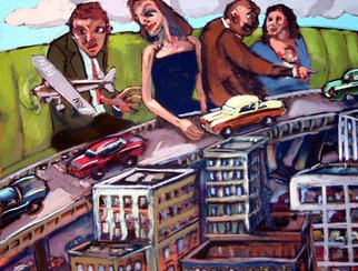 Ric Hall And Ron Schmitt: 'City Council', 2008 Pastel, People.  City Council is a collaborative work by artists Ric Hall and Ron Schmitt. Their paintings are done while working simultaneously, standing next to one another. Ric and Ron have been painting using this method for over 25 years. ...