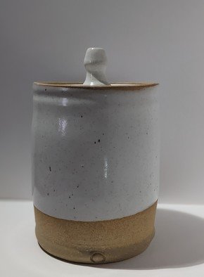 Riley Young: 'lidded form birch', 2022 Wheel Ceramics, Kitchen. Lidded Canister Form. ...