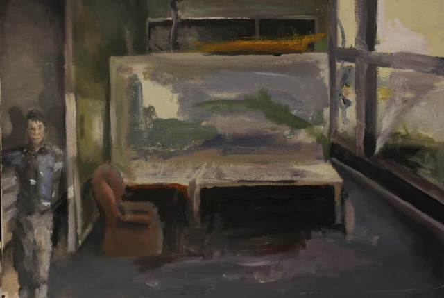 Robbie Okeeffe  'Man In Hall', created in 2016, Original Painting Oil.