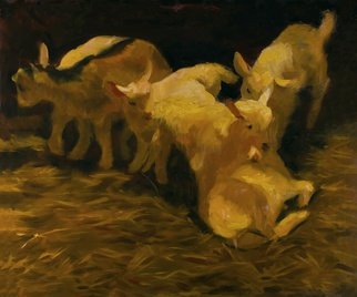 Robert Nizamov: 'Village', 2014 Oil Painting, Animals. Village, 100x120 cm, oil on canvas, Nizamov Robert...
