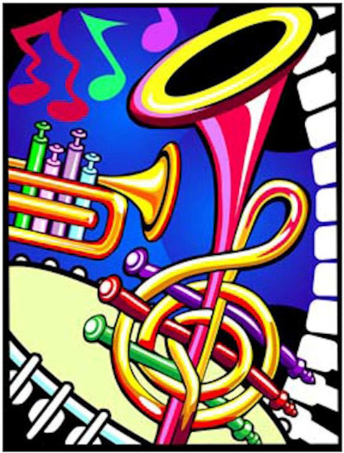 Artist Bob Tielemans. 'Jazzfest' Artwork Image, Created in 2005, Original Computer Art. #art #artist