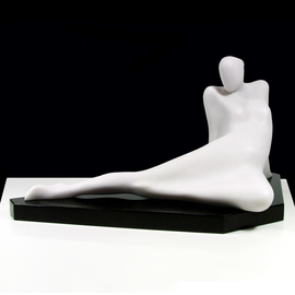 Robert Kelly: 'Lila', 2010 Other Sculpture, Figurative. Artist Description:    Figurative, hand cast marble, contemporary, white, limited edition ...