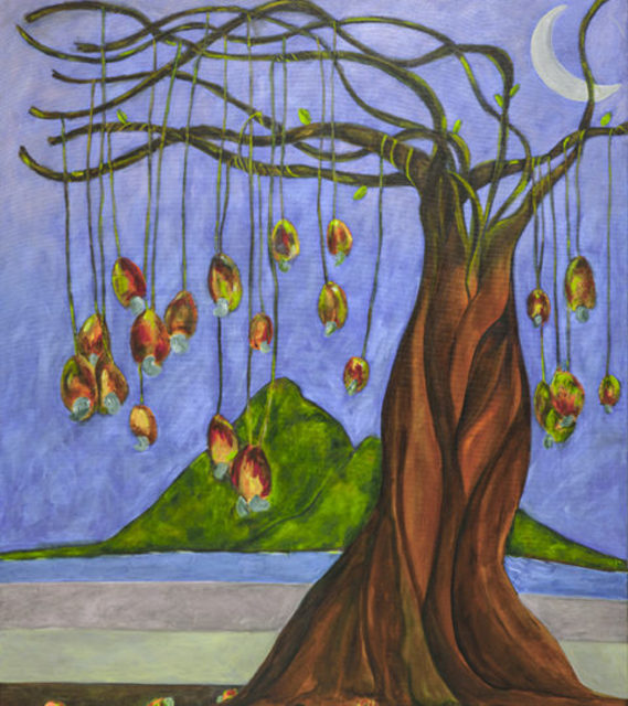 Roberto Rossi  'Cashew Tree', created in 2011, Original Painting Acrylic.