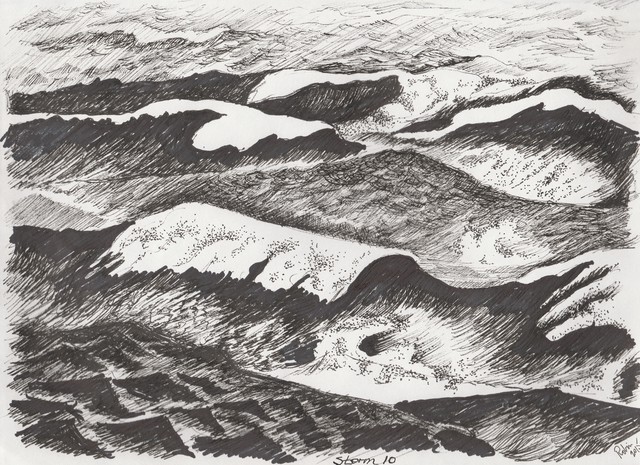 Roberto Trigas  'Storm 10', created in 2016, Original Drawing Ink.