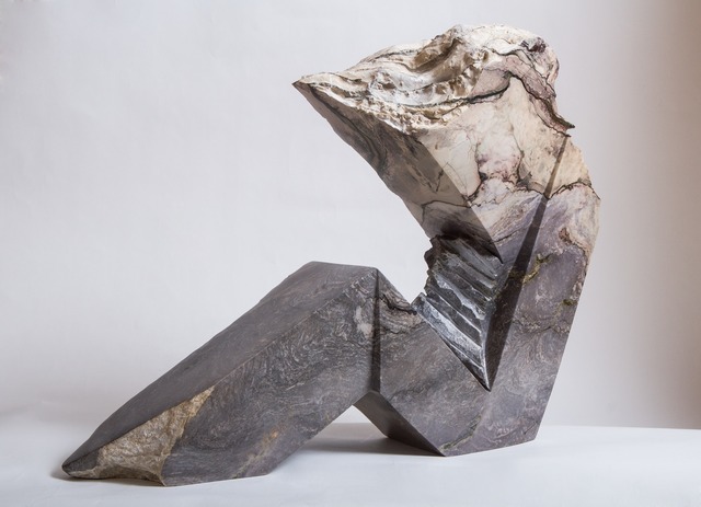 Artist Robin Antar. 'Alien' Artwork Image, Created in 2012, Original Sculpture Limestone. #art #artist