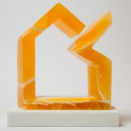 Robin Antar: 'balancing act 3', 2016 Stone Sculpture, Abstract Figurative. Artist Description: balance, honeycomb calcite, abstract, figure, art...