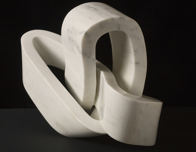 Robin Antar  'L Heart Knot', created in 2010, Original Sculpture Limestone.