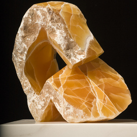 Robin Antar: 'the thinker 1', 2010 Stone Sculpture, Abstract. Artist Description: carved out to honeycomb calcite, figure, thinking, abstract, art, stone, cool...