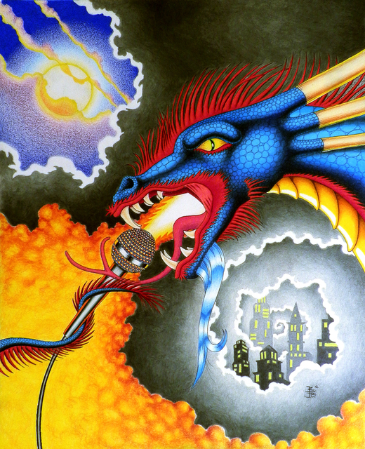 Robert Ball  'Dragons Rock', created in 2013, Original Painting Acrylic.
