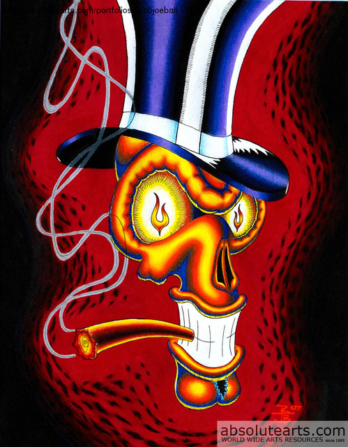 Robert Ball  'Mr Sinister', created in 2013, Original Painting Acrylic.
