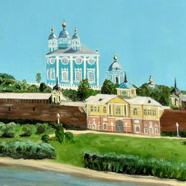 Vadim Amelichev: 'smolensk', 2017 Oil Painting, Cityscape. 