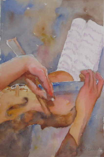 Artist Roderick Brown. 'Hands At Play 2' Artwork Image, Created in 2011, Original Watercolor. #art #artist