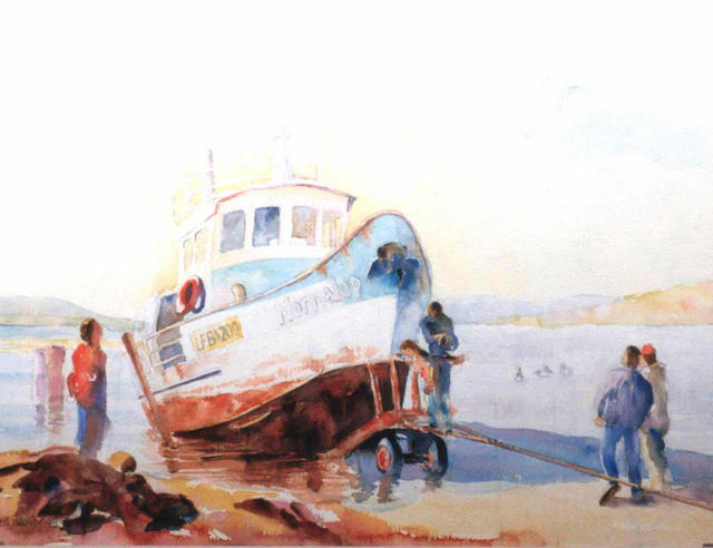 Roderick Brown  'In For Repairs', created in 1993, Original Watercolor.