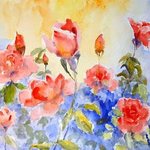 Roses in Bloom By Roderick Brown