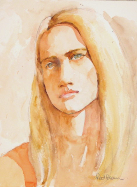 Roderick Brown  'Soft Beauty', created in 2007, Original Watercolor.