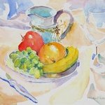 Still Life with Grapes By Roderick Brown