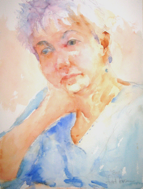 Roderick Brown  'Sue', created in 2009, Original Watercolor.