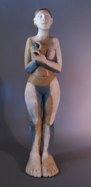 Mavis Mcclure  'Standing Figure ', created in 2013, Original Ceramics Handbuilt.